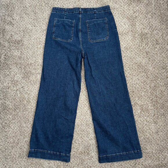 Kensie VintageLuxe The High Rise Wide Leg Jeans Size 12 Denim Pants High Waist - Picture 4 of 9